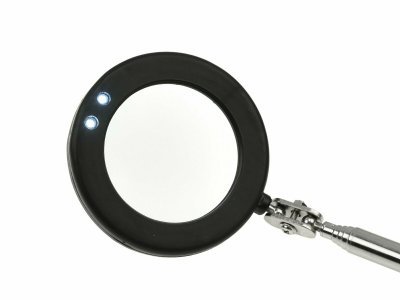 Inspekční zrcátko teleskopické 280-870 mm, kulaté s LED osvetlením