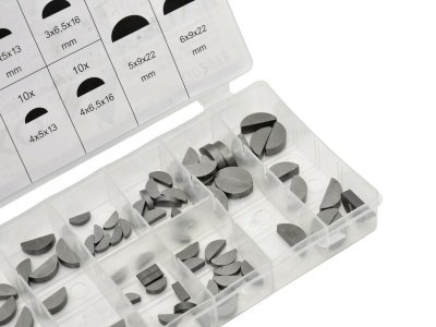 Klínová pera polokruhová 3.0x5.0 - 6.0x9.0 mm, sada 80 ks