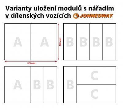 Sada 8 zástrčných klíčů Imbus s kuličkou a T rukojetí v kazetě - JONNESWAY H10MB08SP