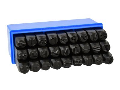 Razicí matrice písmen - raznice, různé velikosti, sada 27 kusů - GEKO, Velikost: 8 mm