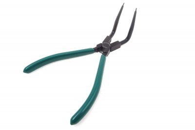 Kleště seger vnitřní, extra dlouhé, zahnuté čelisti, 18 cm, 3-30 mm - JONNESWAY P9508C