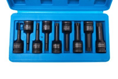 Sada zástrčných úderových hlavic XZN, 1/2", M4 - M16, 9 kusů - QUATROS QS50010