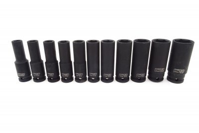 Sada úderových hlavic 1/2", prodloužené, 11 ks, 10-24 mm - JONNESWAY S03AD4111S