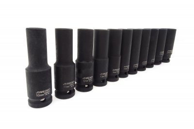 Sada úderových hlavic 1/2", prodloužené, 11 ks, 10-24 mm - JONNESWAY S03AD4111S