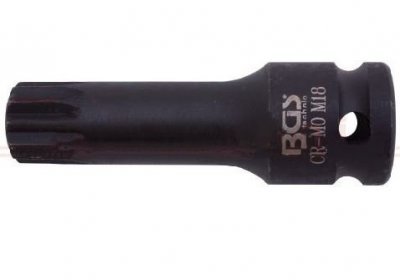 Hlavice zástrčná 1/2" XZN, vel. M18 × 78 mm - BGS 5184-M18