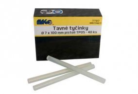 Tavné tyčinky 7 mm čiré, balení 40 ks - MAGG TT07
