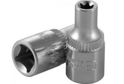 Nástrčné hlavice Torx E, velikosti E4 - E11, 1/4" - JONNESWAY, Velikost: E10