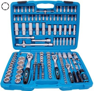Gola sada 1/4", 3/8", 1/2" hlavice Super-lock, 191 dílů- BGS 102292
