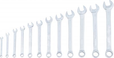 Klíče očkoploché palcové, velikosti 1/4" až 15/16", sada 12 ks - BGS 1195