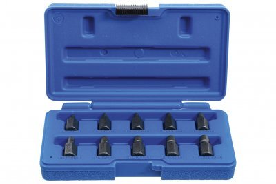 Přípravky na povolení poškozených šroubů 3-11 mm, sada 10 ks - BGS 8547