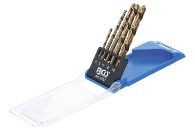 Vrtáky HSS 4,0 - 10,0 mm, titan, levotočivé - BGS 2731