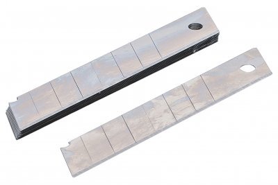 Náhradní čepele pro odlamovací nůž, 18 mm, balení 10 kusů - BGS 7971