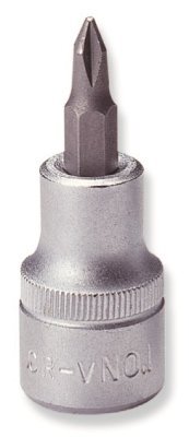 Zástrčné hlavice šroubovací, křížové Phillips, 1/4", velikosti PH0-PH3 - JONNESWAY, Velikost: PH2