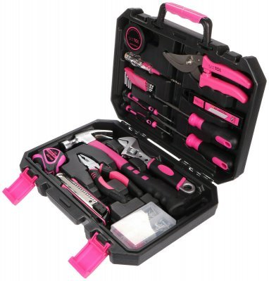 LADY - sada nářadí HOME PINK, 88 dílů - SIXTOL