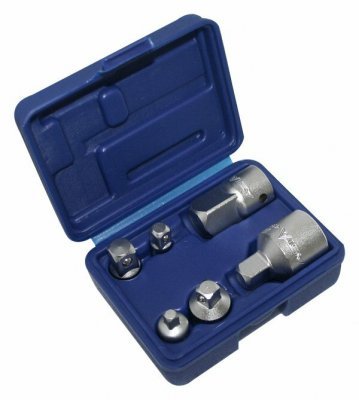 Redukce čtyřhrany 1/4", 3/8", 1/2", 3/4", různé adaptéry, sada 6 ks - ASTA