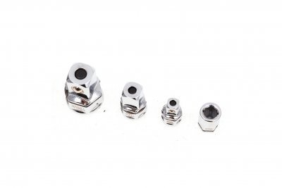 Adaptéry pro ráčnové klíče, čtyřhrany 1/4", 3/8", 1/2" a bity, 4 ks - JONNESWAY W45316S-AD