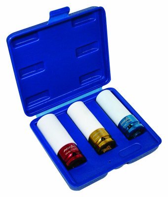 Úderové hlavice 1/2", 17 - 21 mm, s krytkou na ALU kola, sada 3 ks - ASTA