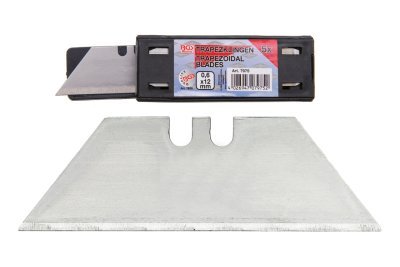 Trapézové čepele - břity pro vysouvací nůž, 0,6 x 12 mm, 5 kusů - BGS 7975