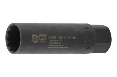 Hlavice pro zapalovací svíčky 3/8" x 14mm,délka 65mm,extra úzká - BGS 2400