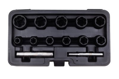 Hlavice 1/2" a 3/8" na poškozené šrouby, velikosti 8-21 mm, sada 13 ks - ASTA
