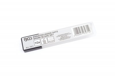 Náhradní čepele pro odlamovací nůž, 18 mm, balení 10 kusů - BGS 7971