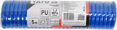 Hadice ke kompresorům s rychlospojkami 5,5 mm X 8 mm X 5 m YATO YT-24201