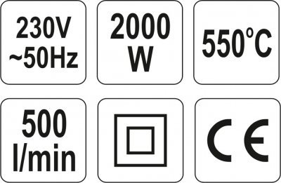 Horkovzdušná pistole 350°C / 550°C YATO YT-82288