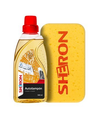 SHERON Autošampon s voskem 500 ml + houba