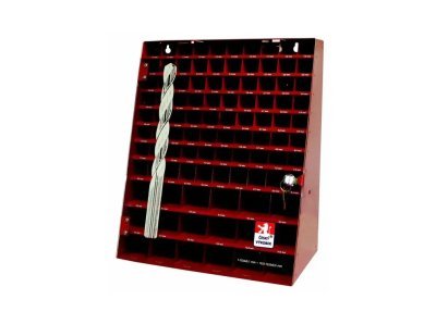 Skříňka - stojan na vrtáky 1,00-10,0x0,1+10,5-13,0x0,5, červená barva