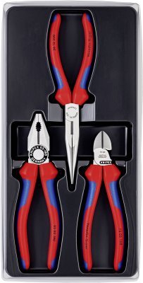 Kleště kombinované, boční štípací a na jemnou mechaniku, sada 3 ks - KNIPEX 00 20 11