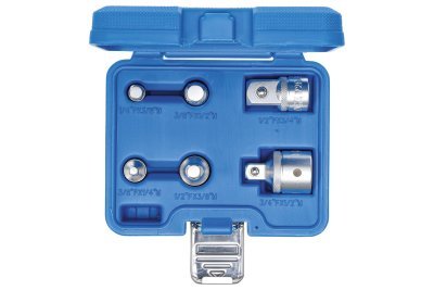 Redukce čtyřhrany 1/4", 3/8", 1/2", 3/4", různé adaptéry, sada 6 ks - BGS 199