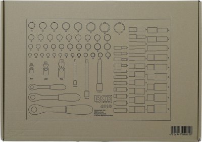 Modul - gola sada 1/4"-3/8"-1/2" 80ks - BGS 4015