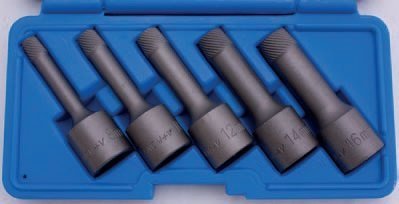 Vytahováky poškozených imbusových šroubů, vel. 8-16 mm, sada 5 ks - BGS 5261