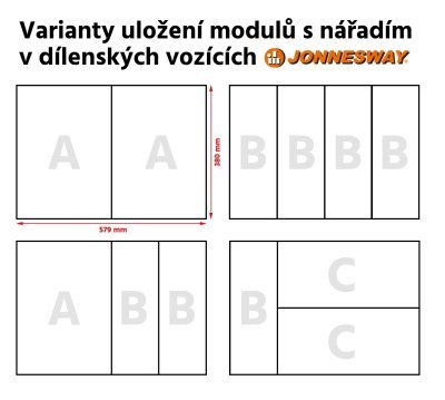 Modul plastový - hlavice na olejové filtry a šrouby olejových van - JONNESWAY AI10003SP