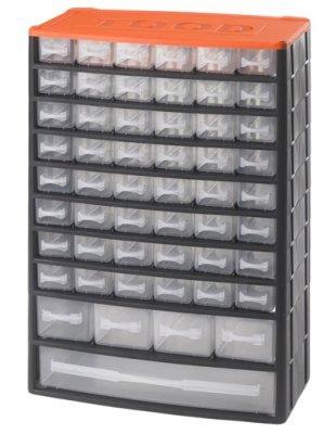 Box na nářadí 53 zásuvek, 330x170x480 mm, plast