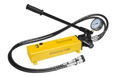 Ruční hydraulická pumpa dvourychlostní, tlak 20 bar, s tlakoměrem, 2 hadice - HHB-700S
