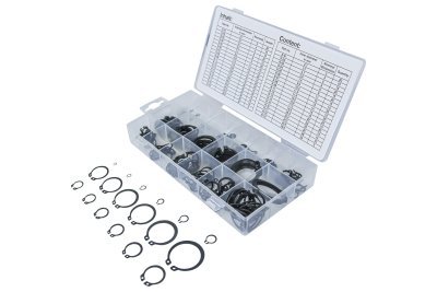 Pojistné kroužky seger, vnější, velikosti 3-32 mm, sada 300 ks - BGS 8046