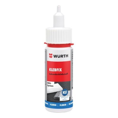 Vteřinové lepidlo Super - Fast Glue, kyanoakrylátové, 50g - Wurth 0893090