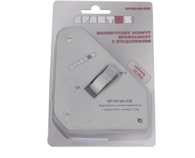 Úhlový magnet s vypínačem, nosnost 13,5kg - SPARTUS SP145-04-030