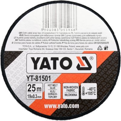 Textilní páska 19 mm 25 metrů YATO YT-81501