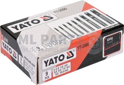Sada průbojníků na kůži 9 kusů YATO YT-3590