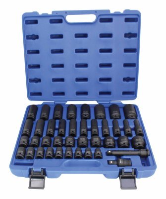 Sada zástrčných hlavic 1/2", úderové, 9-30 mm, 40 ks - Asta A-HEX40F