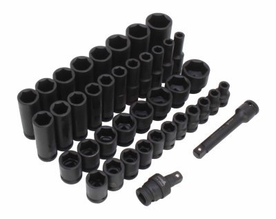 Sada zástrčných hlavic 1/2", úderové, 9-30 mm, 40 ks - Asta A-HEX40F
