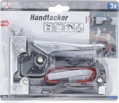Sponkovací pistole ruční (sponkovačka), na sponky 4-14 mm - BGS 3012