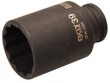 Nástrčné hlavice úderové, 12hranné, prodloužené, 1/2" , různé rozměry - BGS technic, Velikost: 35 mm