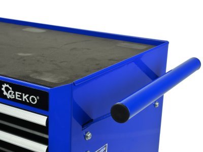 Dílenský vozík nevybavený, 7 zásuvek, s postranním úchytem