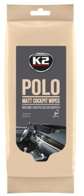 K2 POLO MATT Ubrousky na palubní desku a plasty, 24ks - Matný efekt