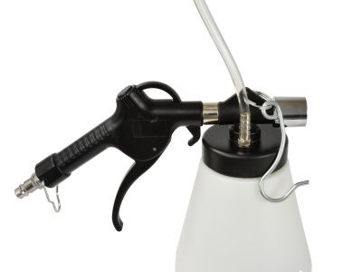 Přístroj na výměnu brzdové kapaliny a odvzdušnění 1/4", 4 adaptéry, 0,75 l - GEKO G02730