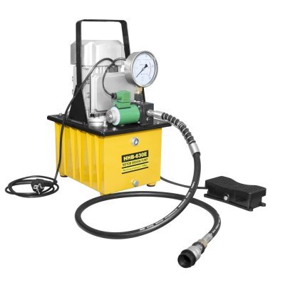 Nožní elektrická hydraulická pumpa s tlakoměrem, dvourychlostní, 20 bar - Genborx HHB-630E