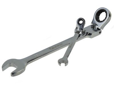 Klíče ráčnové očkoploché s kloubem, sada 8ks, 8-22 mm, plastový držák - GEKO G10338